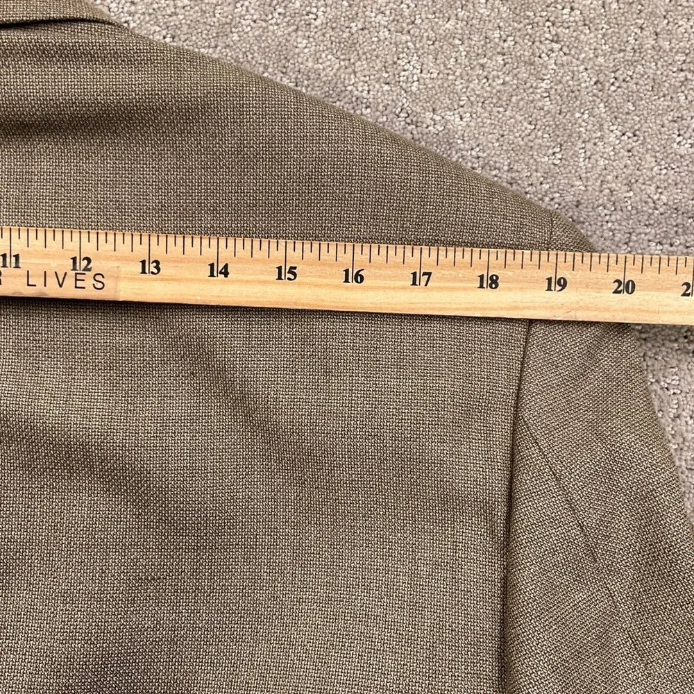 Alberto Zimi Signature Ticknors Blazer Mens‎ 40R Silk Wool Tan Sport Coat